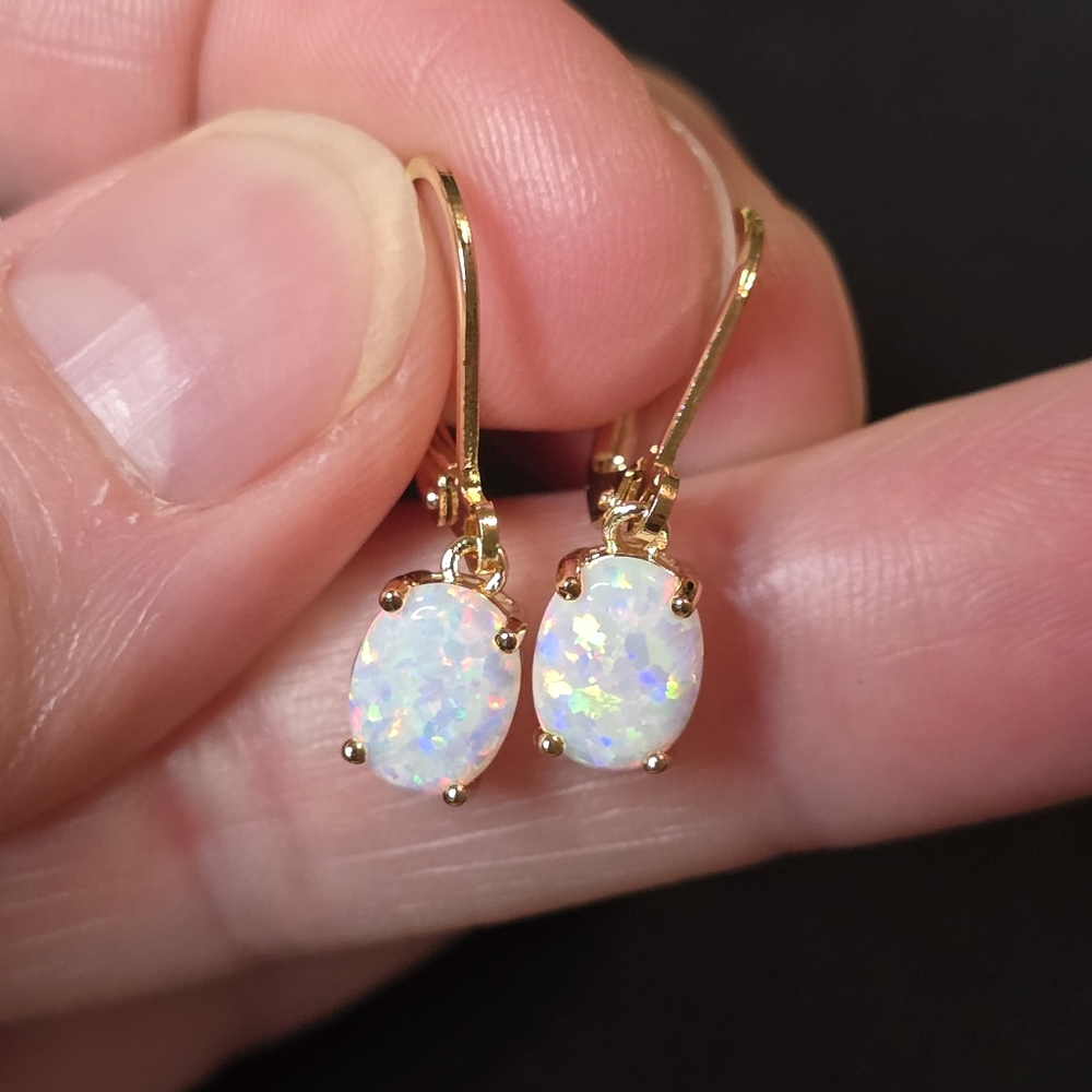 Opal earrings